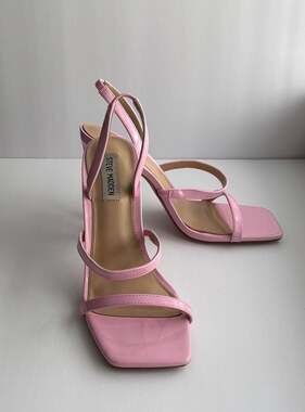 Steve Madden Gracey Patent Pink Strappy Slingback Stiletto Heels